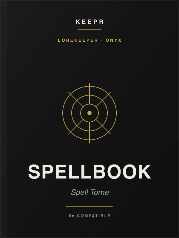 Lorekeeper Spellbook โ Onyx Edition