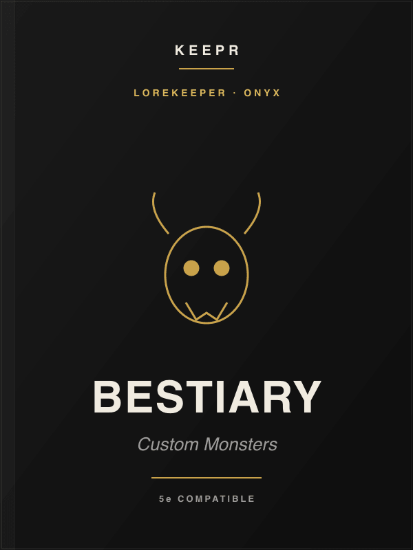 Lorekeeper Bestiary — Onyx Edition