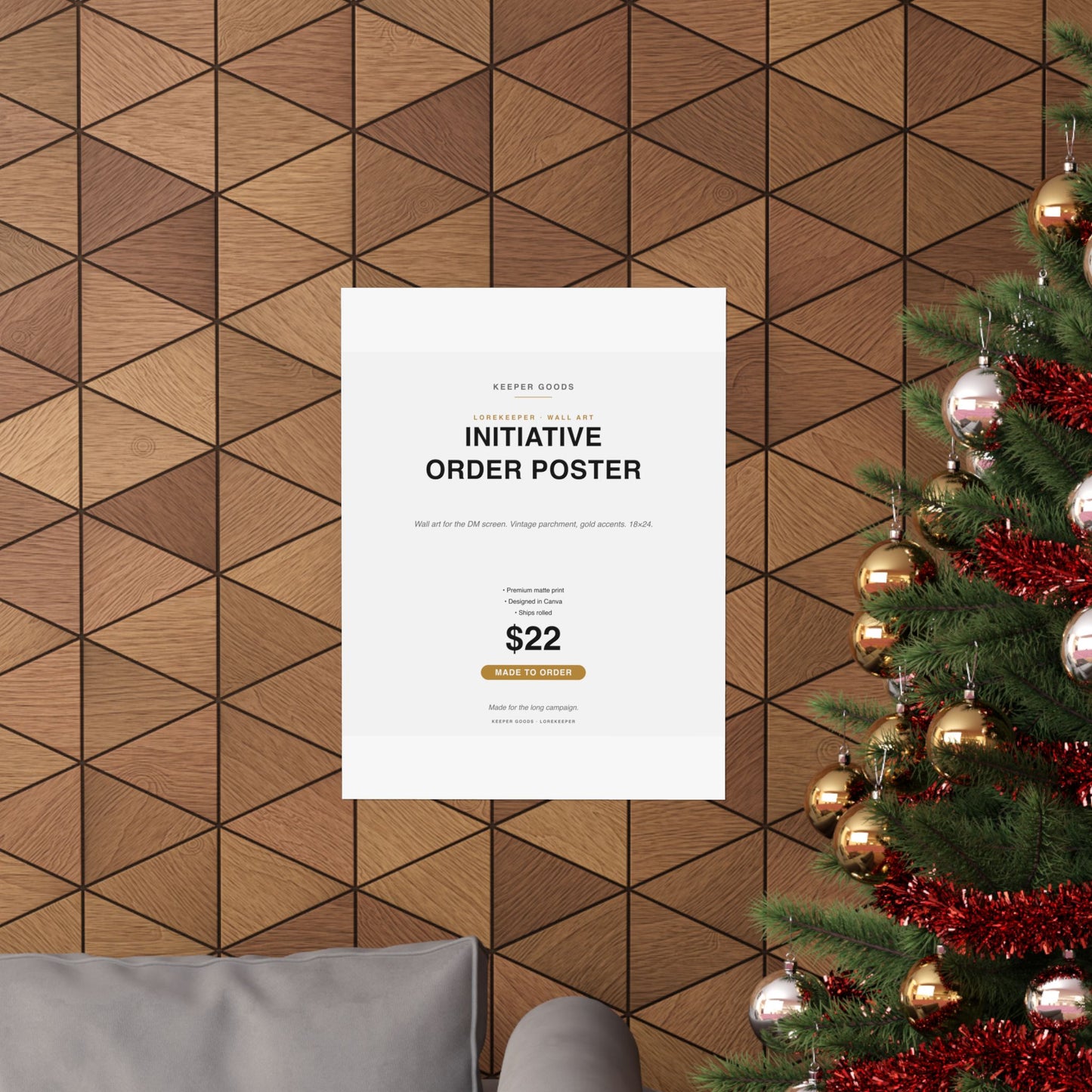 DnD Initiative Order Tracker Poster | 18×24 Matte Wall Art | Dungeon Master Reference Print | 5e Compatible