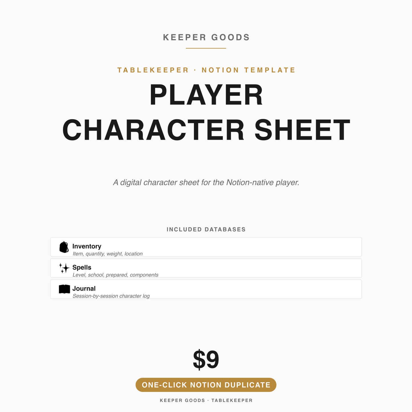 Notion DnD Character Sheet Template — Notion template hero