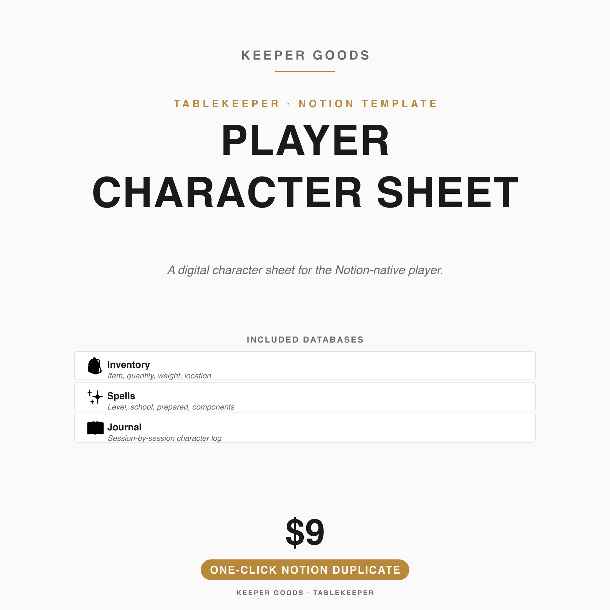 Notion DnD Character Sheet Template — Notion template hero