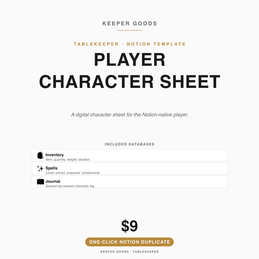 Notion DnD Character Sheet Template — Notion template hero